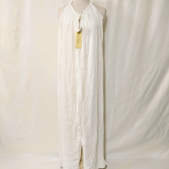 NWT Elan Gemma White Wide Leg Jumpsuit Cover Up - Picture 3 of 11